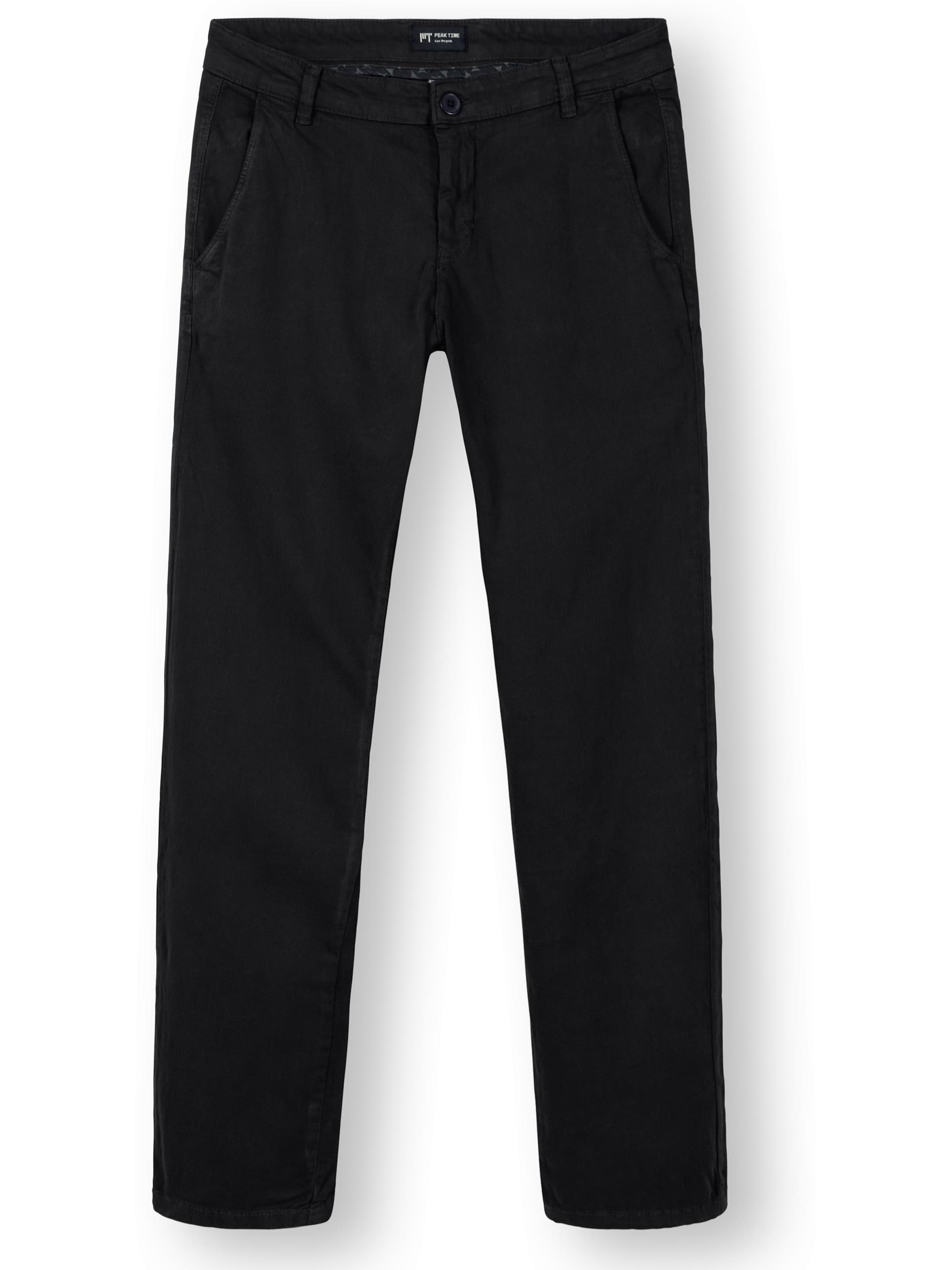 Pantalon chino 'Solon' Peak Time en noir : devant