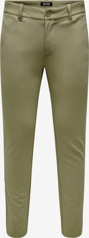 Only & Sons Skinny Chino kalhoty 'Mark' – zelená: přední strana