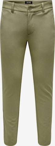 Pantaloni chino 'Mark' di Only & Sons in verde: frontale