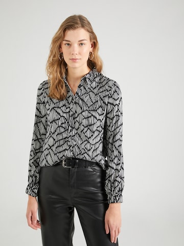 comma casual identity Blouse in Zwart: voorkant