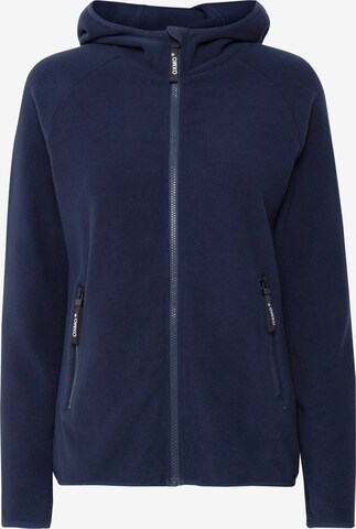 Oxmo Fleece jas 'FINJA' in Blauw: voorkant