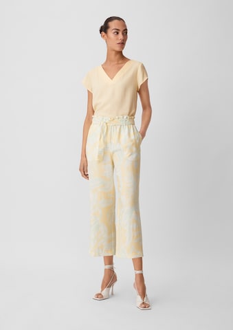 comma casual identity Wide leg Παντελόνι σε κίτρινο