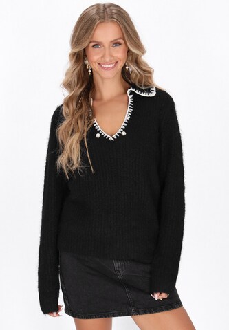 IZIA Oversized neulepaita värissä musta: etupuoli