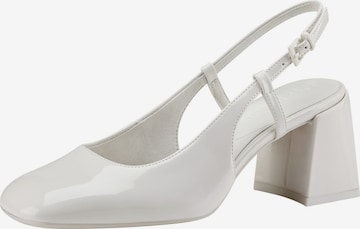 TAMARIS Slingpumps in Wit: voorkant