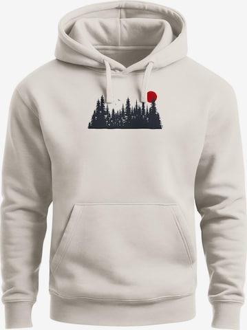 Neverless Sweatshirt 'Waldkette' in Beige: Vorderseite