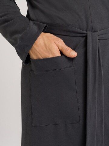 Hanro Long Bathrobe ' Night & Day ' in Black