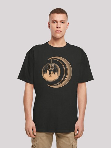 F4NT4STIC Shirt 'Harry Potter Hogwarts Moon' in Black: front
