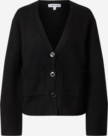 EDITED Knit Cardigan 'Carmi' in Black: front