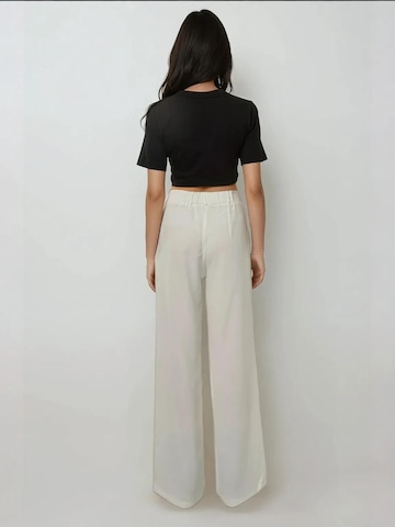 Wide Leg Pantalon Hiccup en blanc