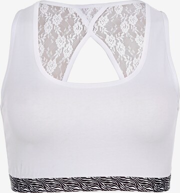 TruYou Bralette Bra in White: front