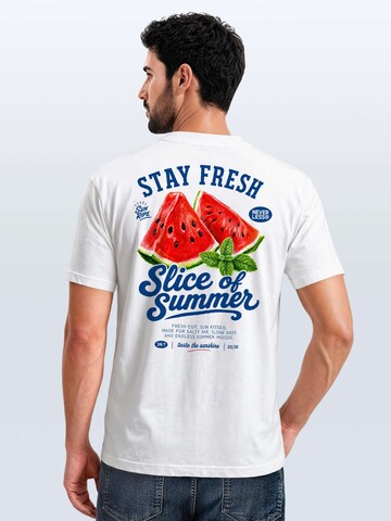 Neverless Shirt 'Watermelon' in White