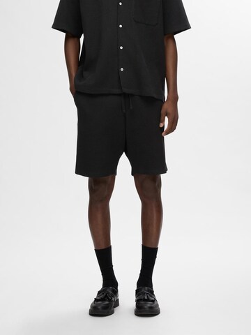 Loosefit Pantalon 'Slhcasper' SELECTED HOMME en noir