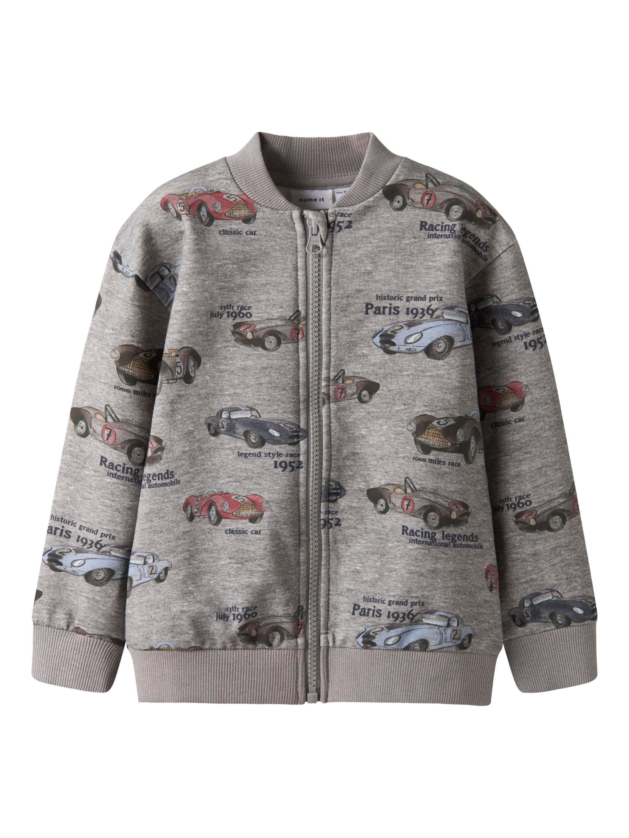 NAME IT Sweatvest in Grijs: voorkant