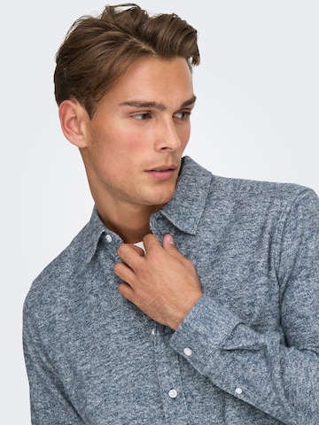 Only & Sons Regular fit Ing - kék