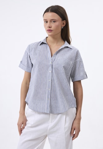 Felix Hardy Bluse in Blau: Vorderseite