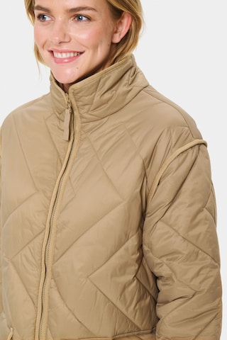 SAINT TROPEZ Between-seasons coat 'Lucinda' in Brown