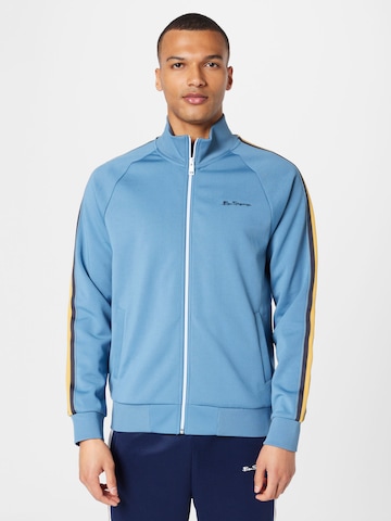 Ben Sherman Sweat jacket 'House' in Blue: front