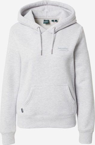 Sweat-shirt 'Essential' Superdry en gris : devant