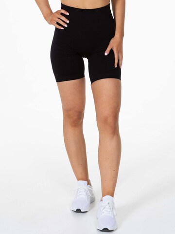 Divina Slimfit Sportshorts 'Signature' in Schwarz: Vorderseite