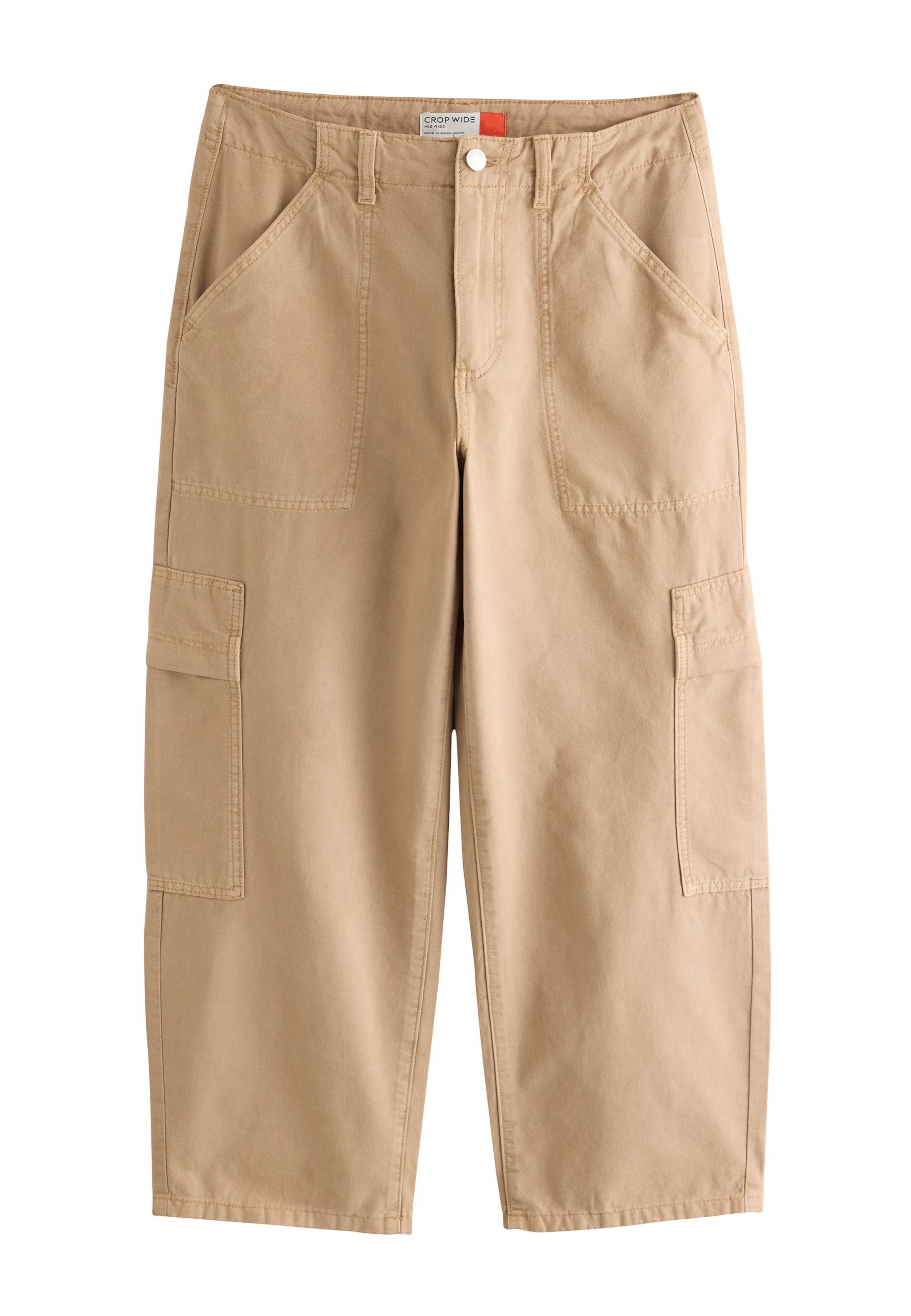 Wide Leg Jeans cargo Next en beige : devant