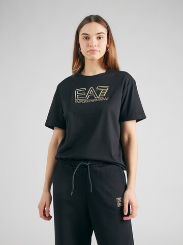 EA7 Emporio Armani Paita 'TRAIN VISIBILITY' värissä musta: etupuoli