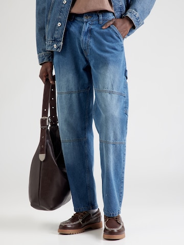 INDICODE Avar lõige Teksapüksid 'Zipp', värv sinine: eest vaates