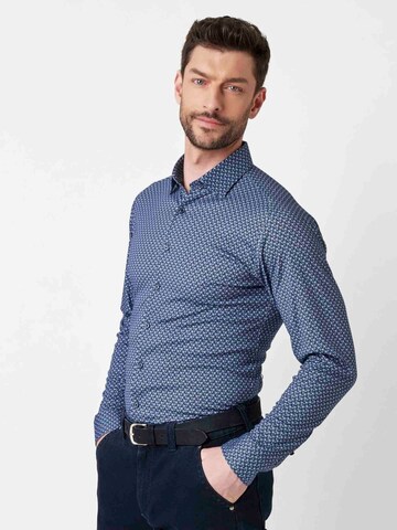 DESOTO Slim fit Overhemd in Blauw