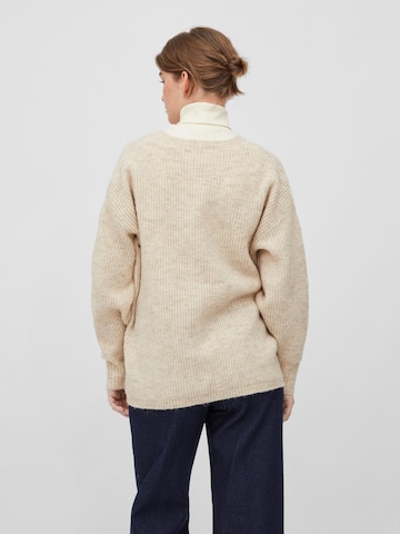 VILA Knit Cardigan 'Epaline' in Beige