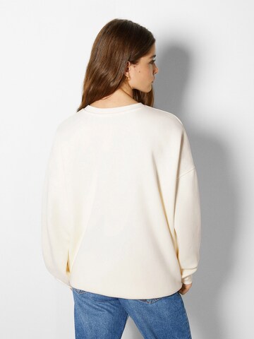 Sweat-shirt Bershka en beige