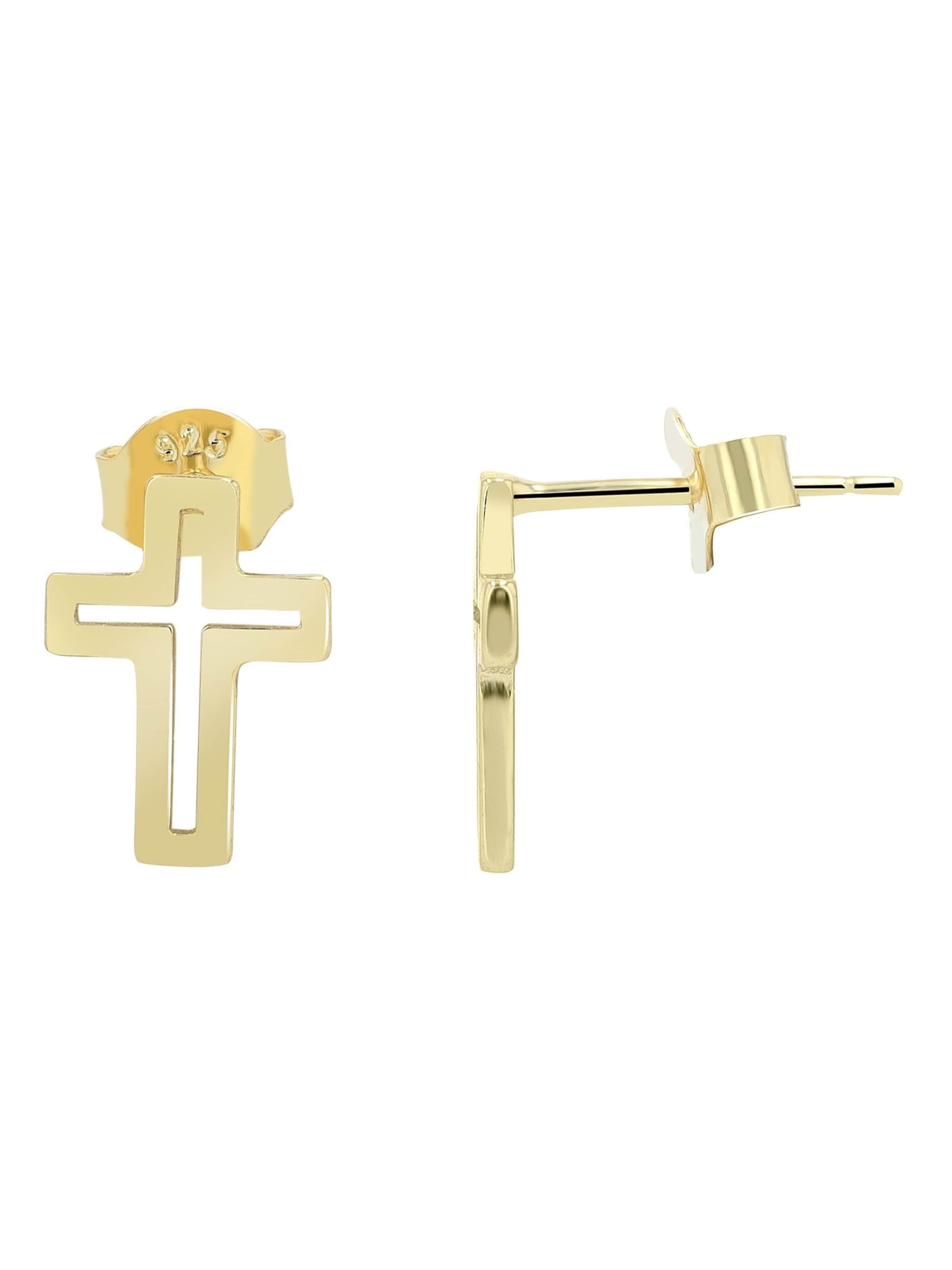 Akzent Ohrringe 'Emely, 925 Sterlingsilber, langlebig'‌‌‌ in Gold