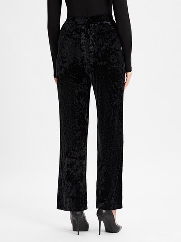 EDITED Wide leg Pleat-Front Pants ' Corin ' in Black