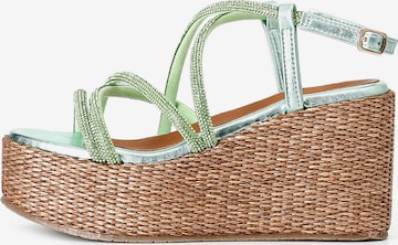 CAFè NOIR Sandaal in Groen: voorkant