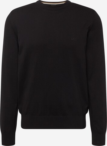 BOSS Sweater 'Pacas-L' in Black: front