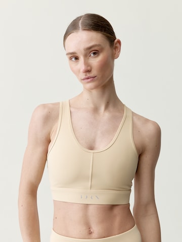 Born Bustier Sport-BH 'Deo' in Beige: Vorderseite