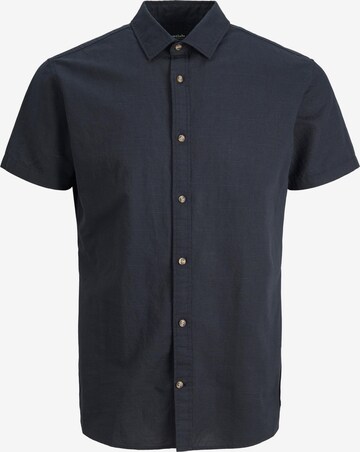 JACK & JONES Button Up Shirt in Black: front