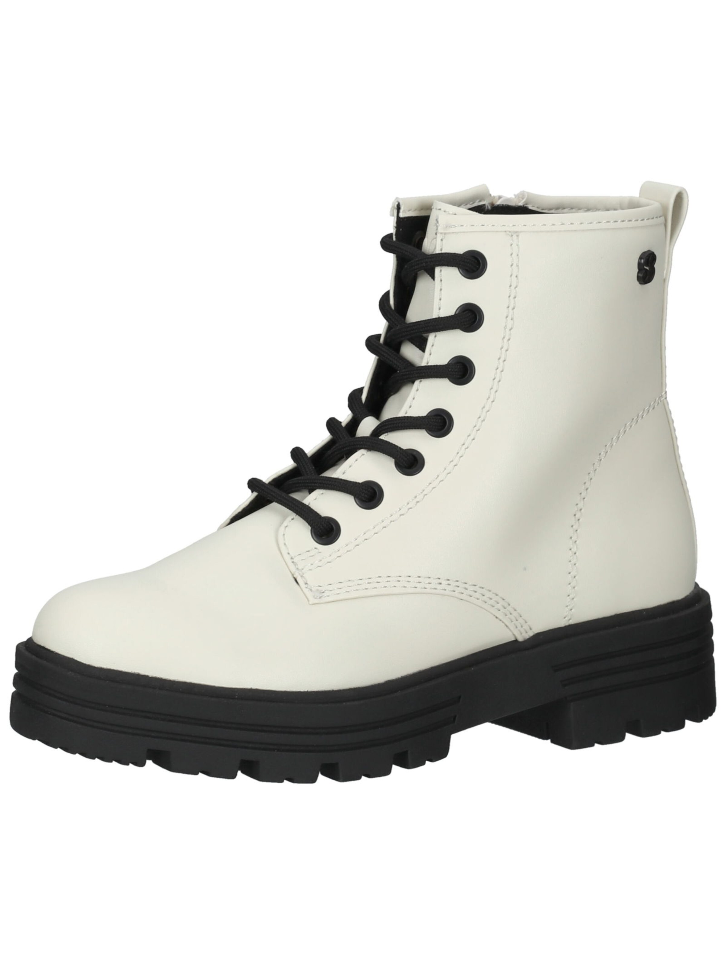 s.Oliver Lace-up bootie in White: front