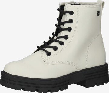 s.Oliver Lace-up bootie in White: front