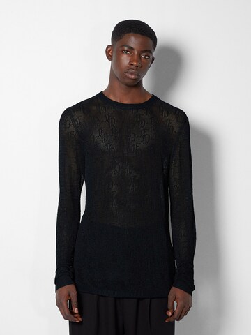 Pull-over Bershka en noir : devant