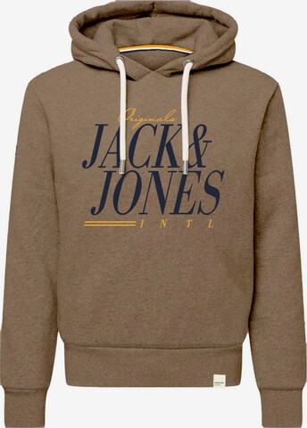Sweat-shirt 'Wonder' JACK & JONES en marron : devant