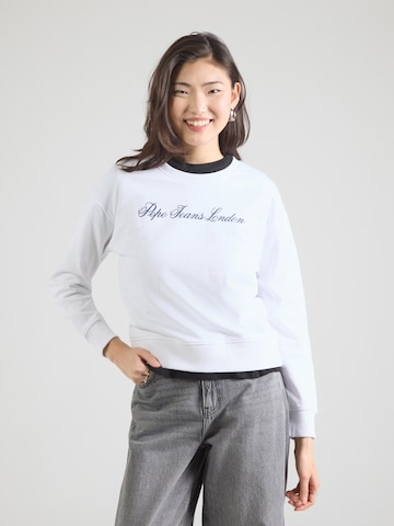 Pepe Jeans Mikina – bílá: přední strana
