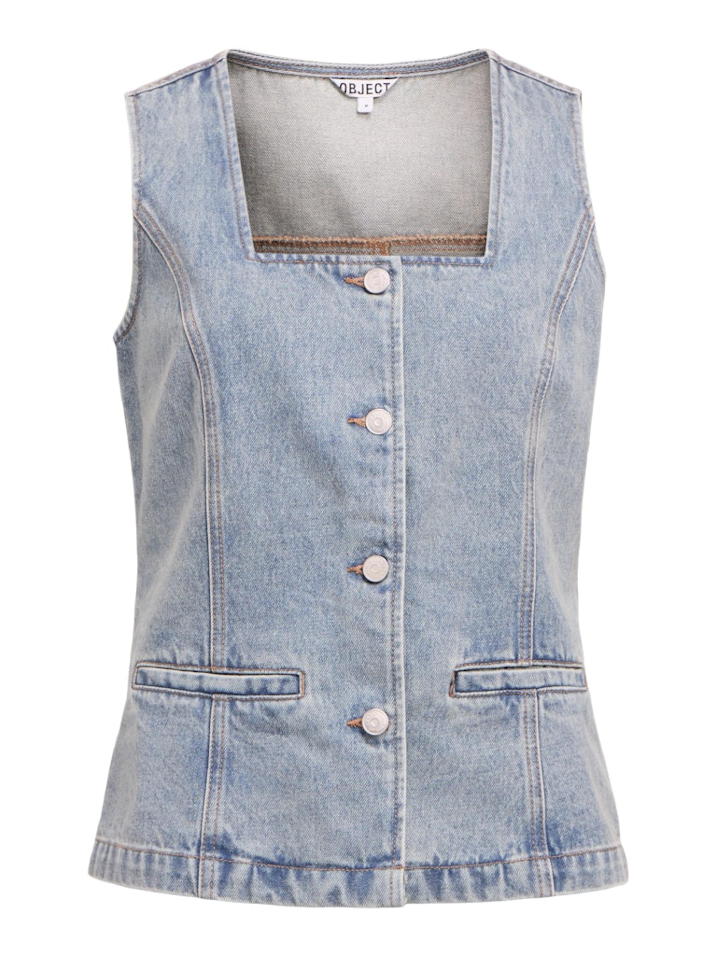 Camicia da donna 'OBJJen' di OBJECT in blu: frontale