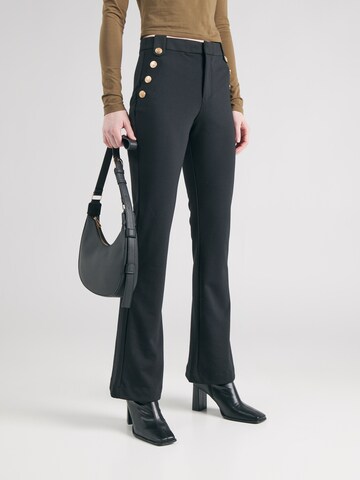 ONLY Flared Broek 'ONLPEACH' in Zwart: voorkant