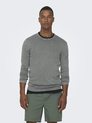 Only & Sons - Ajuste regular Jersey 'Garson' en gris: frente