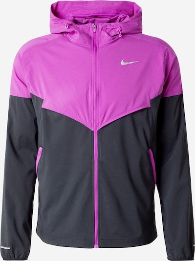 NIKE Sporta jaka 'IMP LGHT', krāsa - sudrabpelēks / neona lillā / melns, Preces skats