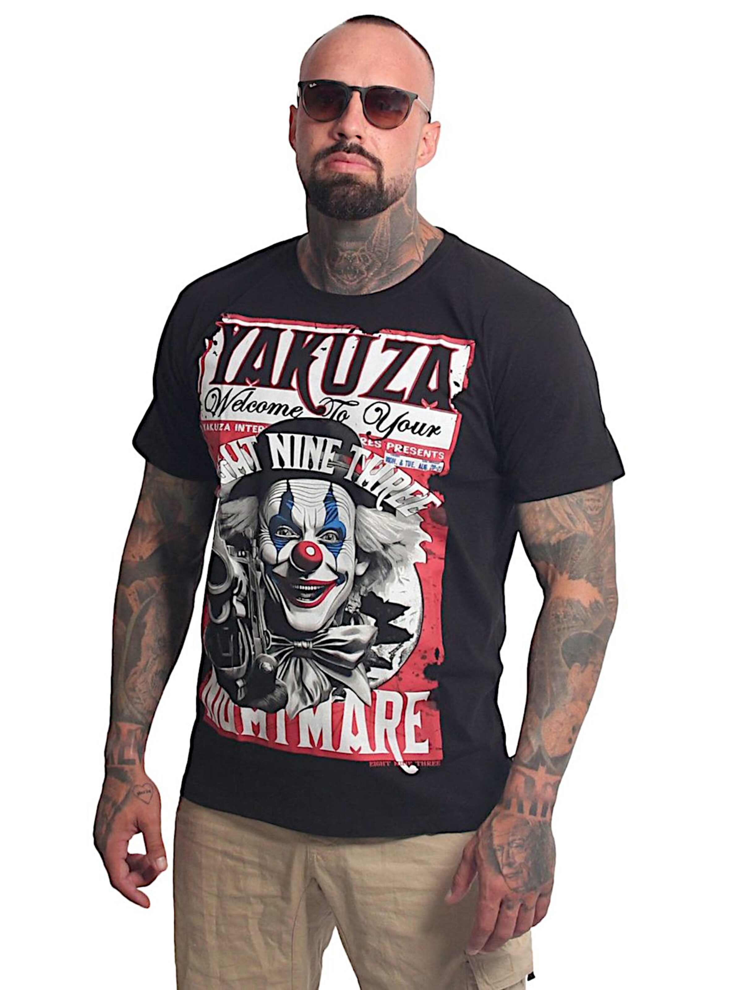 Yakuza Shirt 'Welcome' in Black: front