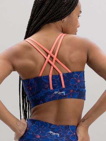 Bustier Soutien-gorge de sport 'Criss Cross' Hey Honey en bleu