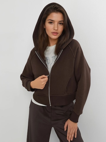Sweat-shirt 'Kapuzenpullover' Hiccup en marron : devant