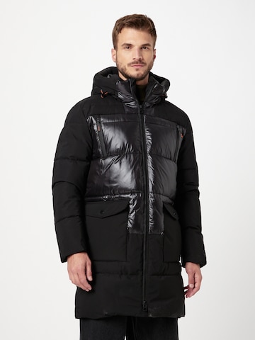 Manteau d’hiver 'Onyx' INDICODE JEANS en noir : devant