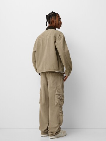 Bershka Loosefit Cargobukser i beige