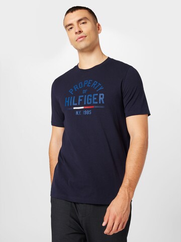 TOMMY HILFIGER - Camisa em azul: frente